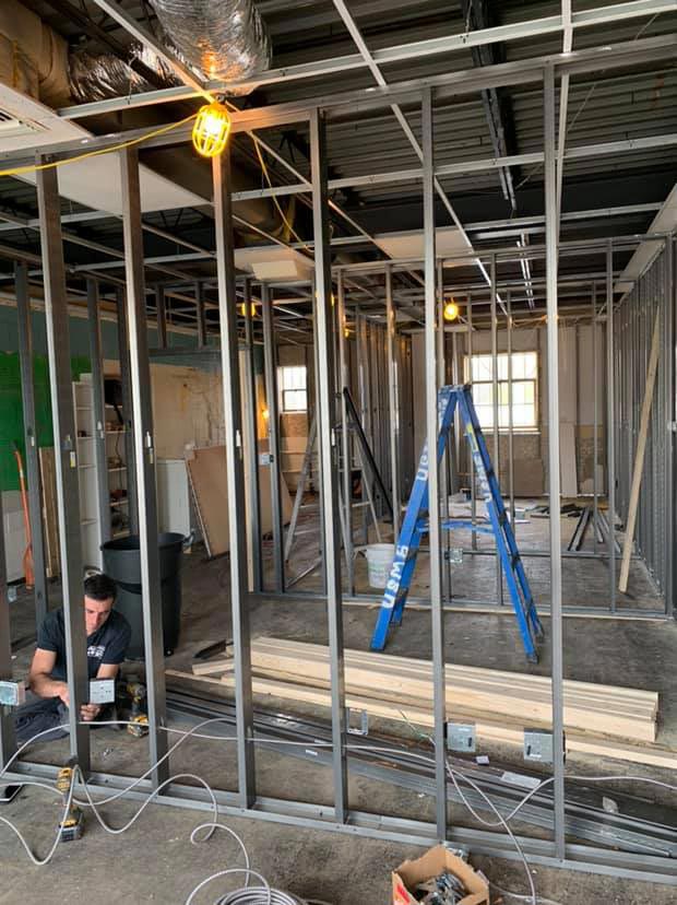 Commercial electrician on new construction
